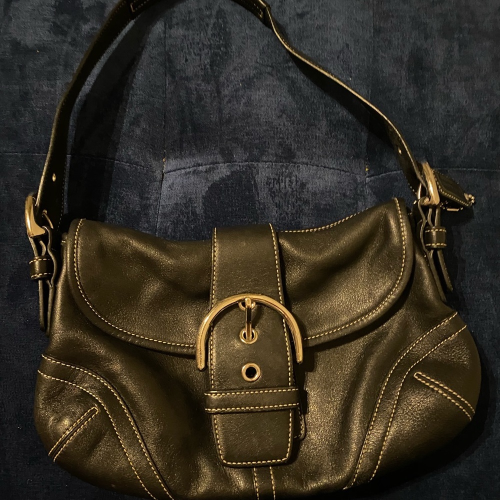 Genuine Leather Coach Pouchette